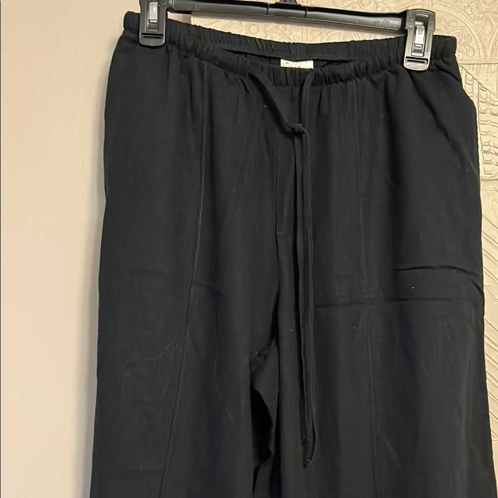 EUC A New Day wide Leg black linen pants, size S